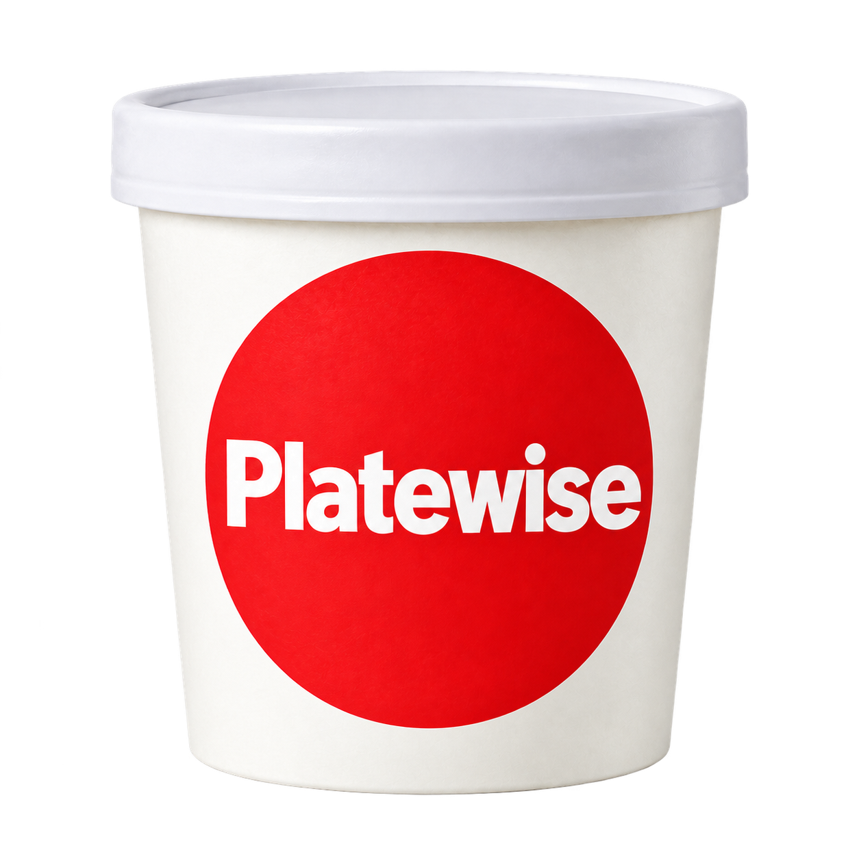 A single Platewise ice cream pint